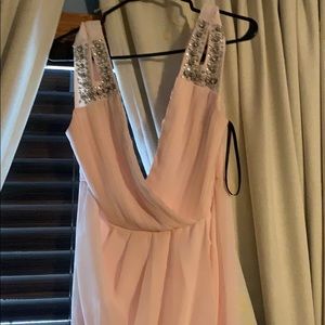 Pale Pink Grecian style cocktail dress
